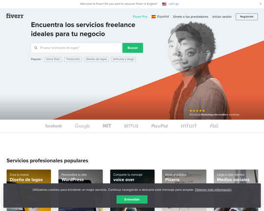 Fiverr mercado online de servicios autónomos Logo